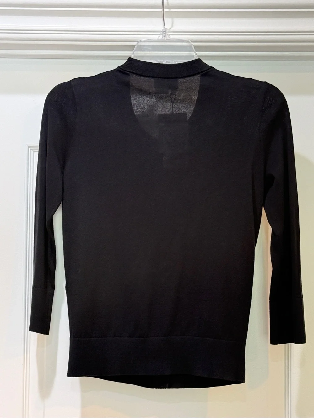 Kate Spade Tula Black Cardigan with Collar Embellishments